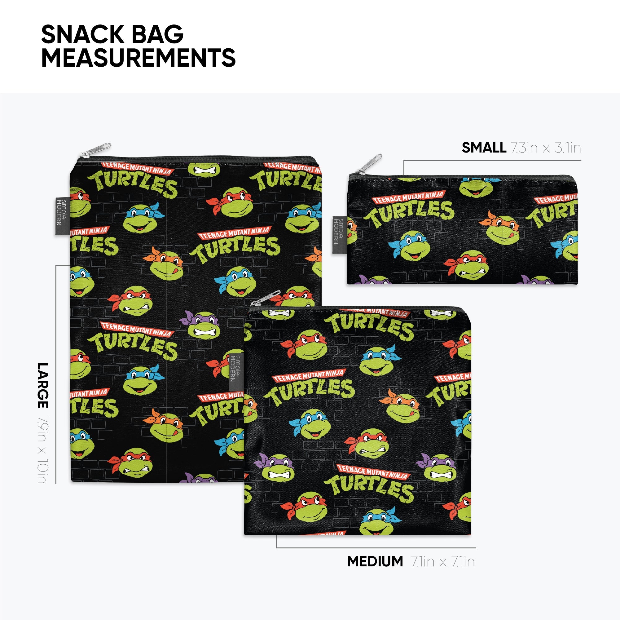 Ellie Snack Bag 3 Pack - Reusable Food Storage Bags for Kids Lunch, Snacks, Fruits - BPA Free, Leak Proof, Eco-Friendly (13 oz) - Perfect for School, Picnics, Travel & On-the-Go Meals