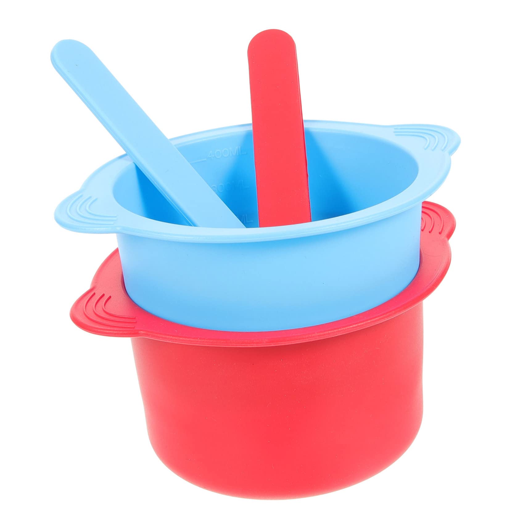 Beaupretty 2-Piece Silicone Bowl Set with Wax Pot Liners & Spatulas - Professional Waxing Kit for Eyebrows, Legs, Bikini & Face - Includes Skewers, Wax Warmer Lamp, Sticks & Pancake Dispenser for Salon & Home Use