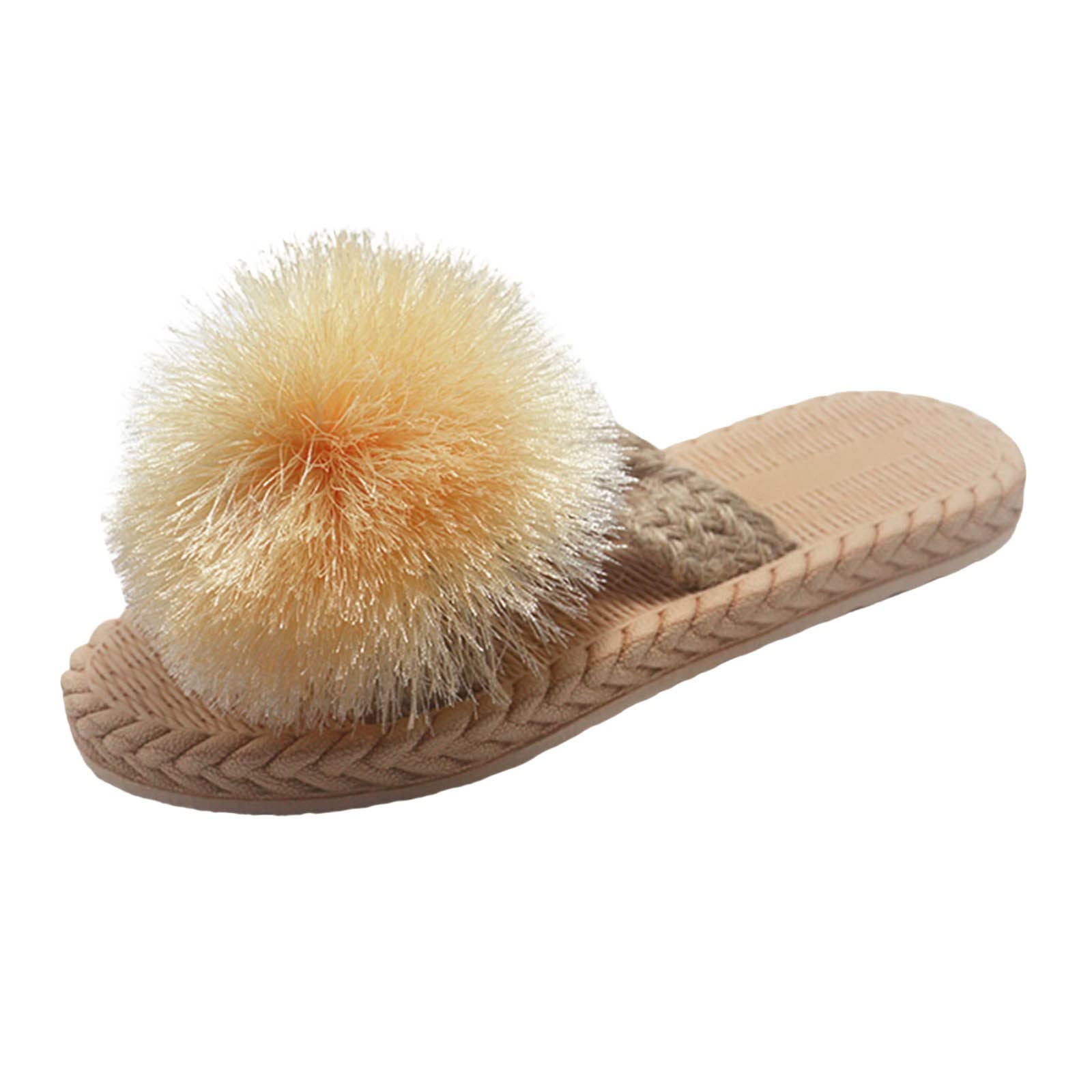 Women's Flat Roman Sandals - Breathable Straw Woven Slip-On Sandals for Spring & Summer | Beach, Vacation & Casual Wear
