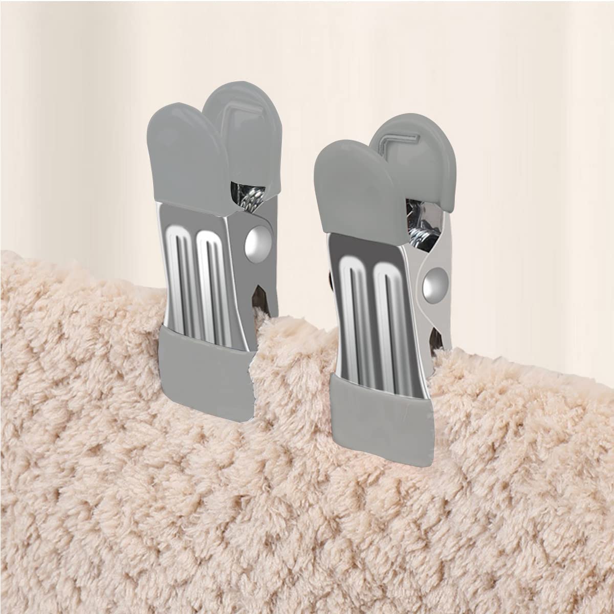 20 Pack Heavy Duty 2 Inch Metal Spring Clamps - Strong Spring Clips for Woodworking, Camping, Home DIY Projects - Durable Gray Clamps for Holding, Securing & Organizing (Perfect for Crafts, Workshops & Outdoor Use)