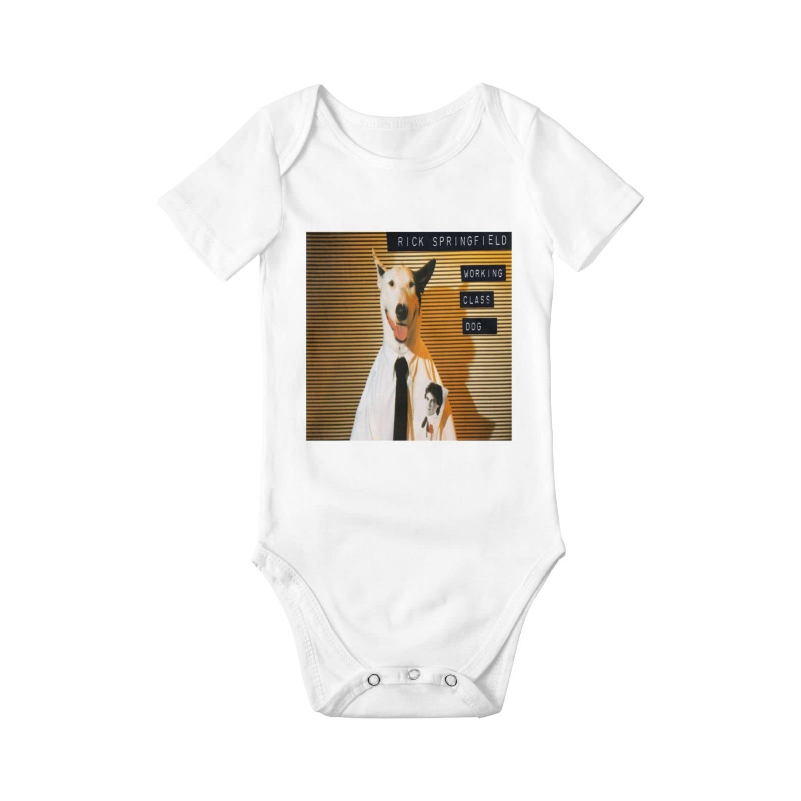 American Rick Music Springfield Baby Onesie - Newborn Romper, Unisex Short Sleeve Bodysuit with 3D Printing | Soft Cotton Jumpsuit for 0-3 Months Baby Boys & Girls | Perfect for Playdates, Photo Shoots & Everyday Comfort