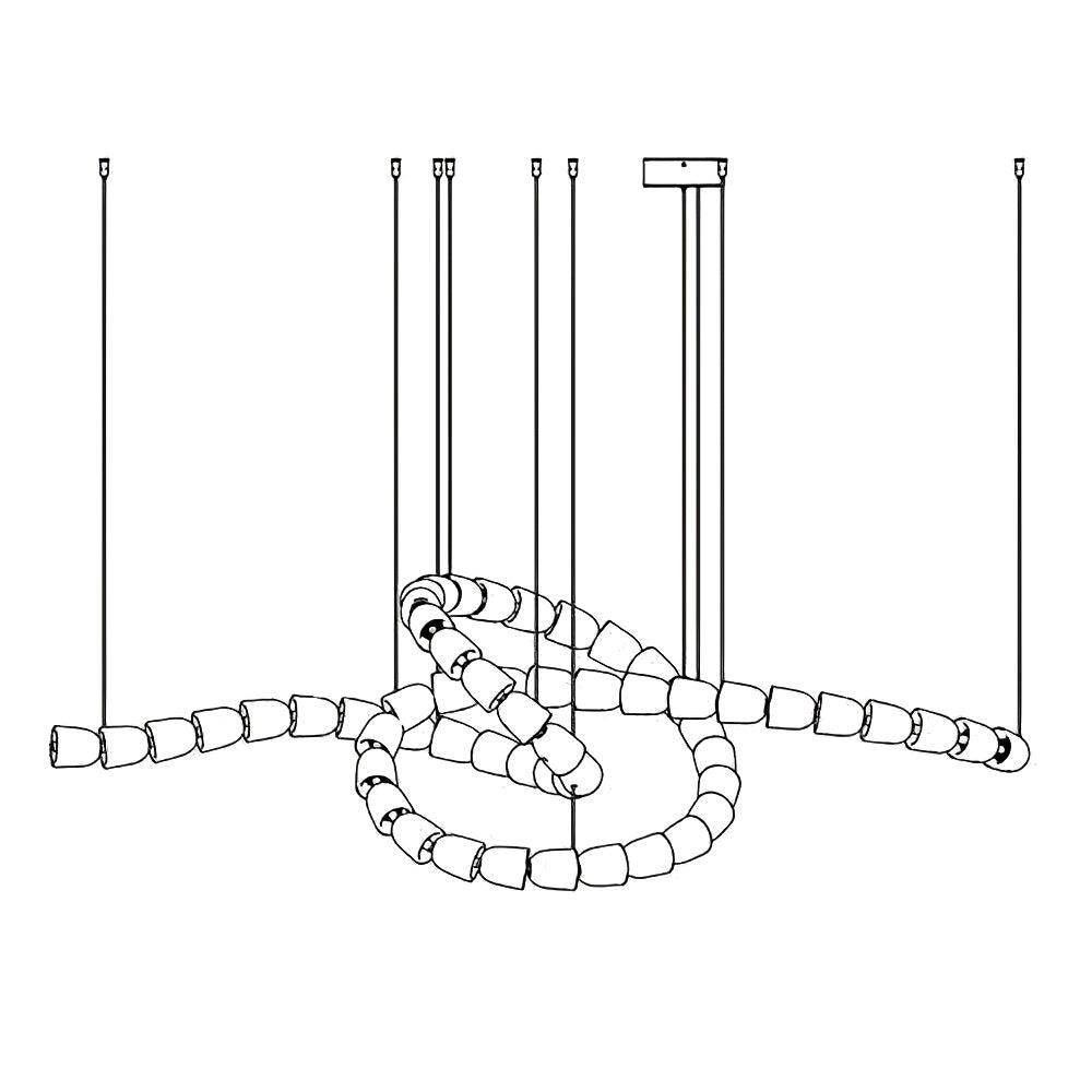 Gabriel Chrome Chandelier - Modern Crystal Ceiling Light Fixture for Dining Room, Living Room & Bedroom | Elegant Lighting Decor for Home & Office