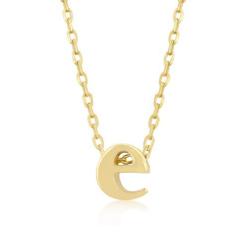Golden Initial E Pendant Necklace - Personalized Letter E Jewelry for Women - Elegant Gold Plated Pendant for Gifts, Everyday Wear & Special Occasions