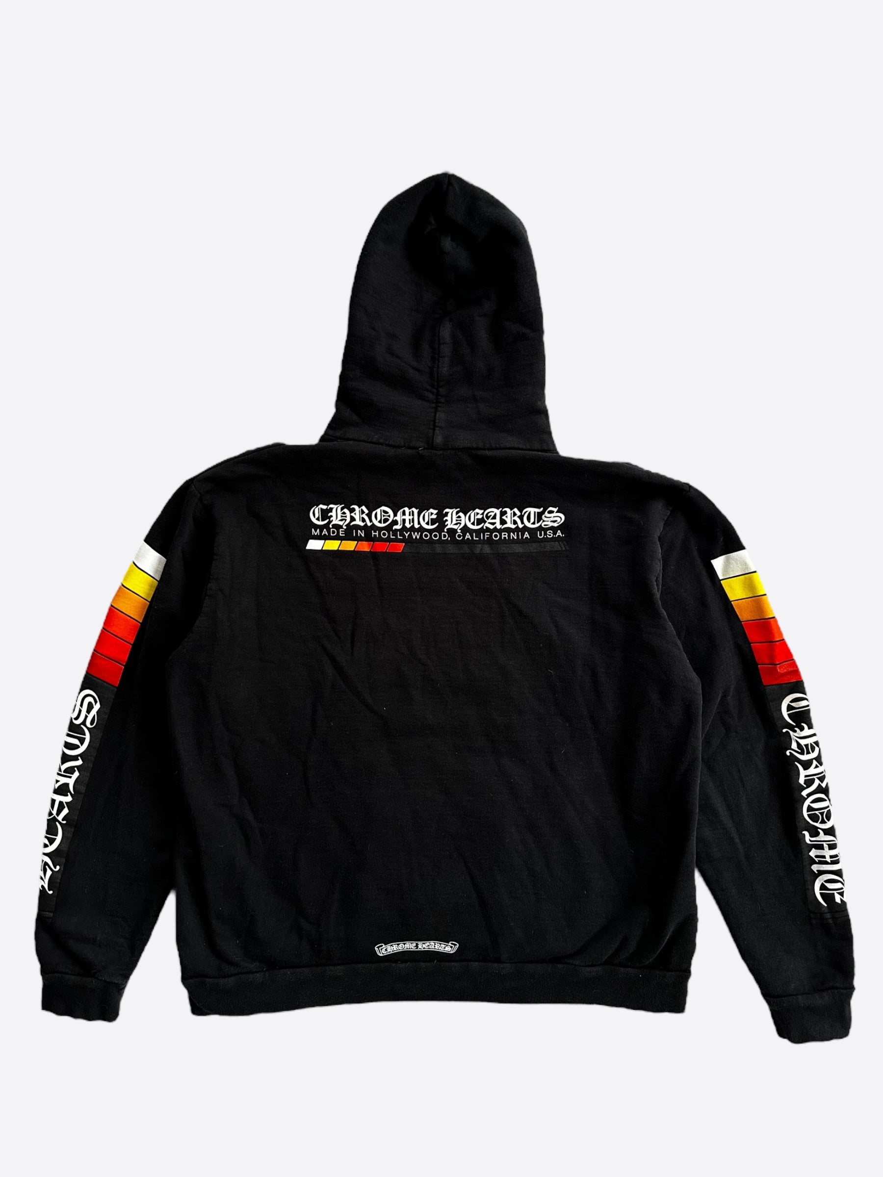 Chrome Hearts Black Racing Stripes Hoodie - Stylish Men's & Women's Pullover Sweatshirt | Trendy Streetwear for Casual Outfits & Urban Fashion