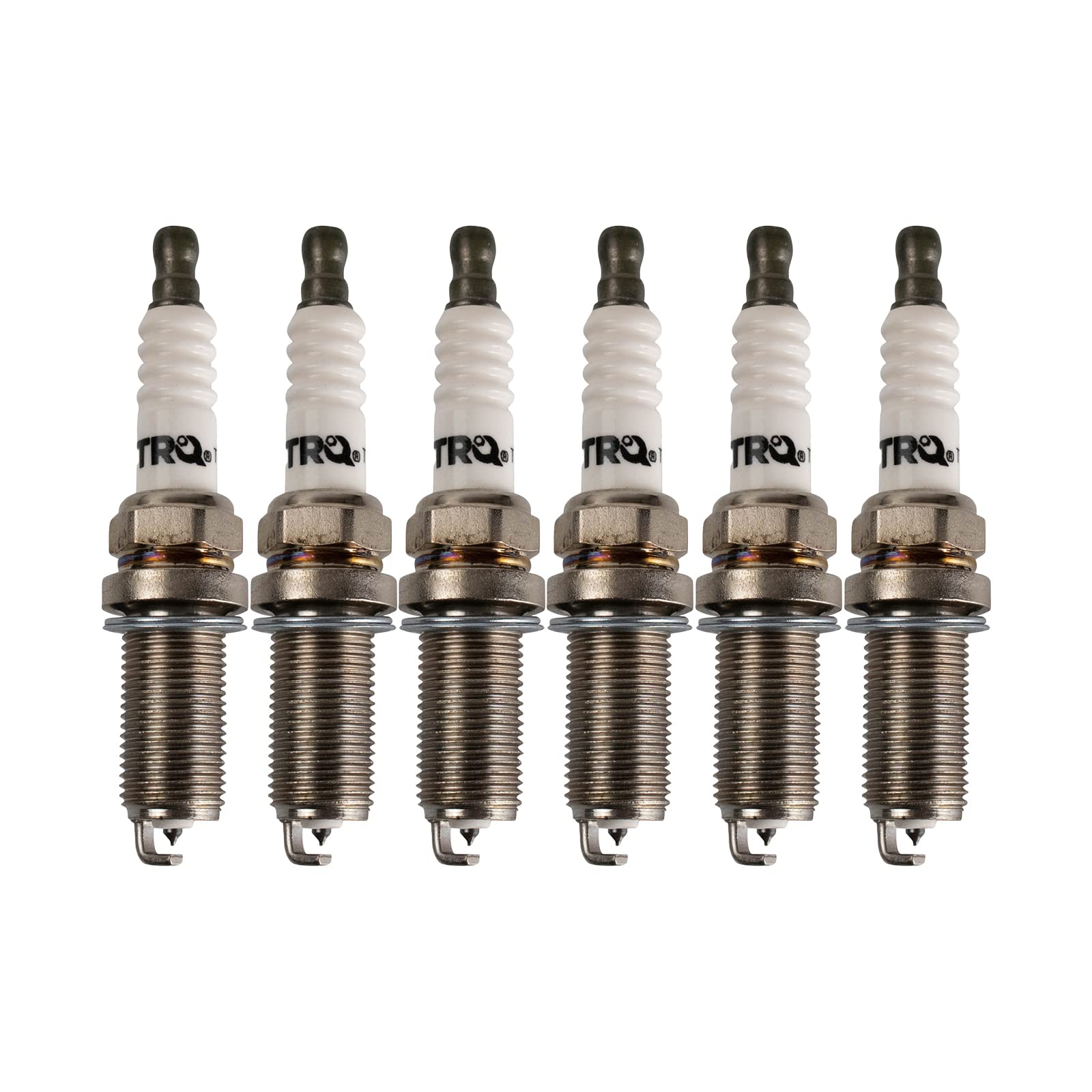 TRQ Iridium Spark Plugs - Premium Engine Tune Up Ignition Kit (6-Piece Set) for Improved Performance & Fuel Efficiency - Compatible with Honda, Toyota, Ford, Chevy | Ideal for DIY Car Maintenance & Engine Optimization