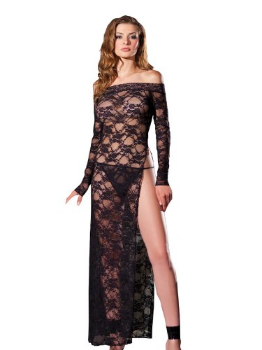 Sexy Women's TTY Boat Neck Dress with High Slit - Elegant Lingerie-Inspired Cocktail Dress for Date Night & Evening Parties
