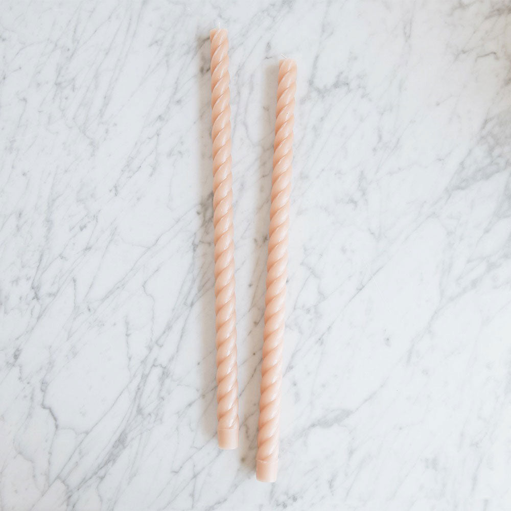 18 Taper Rope Candles with Petal Design - Elegant Decorative Candles for Wedding, Dinner Party & Romantic Home Decor