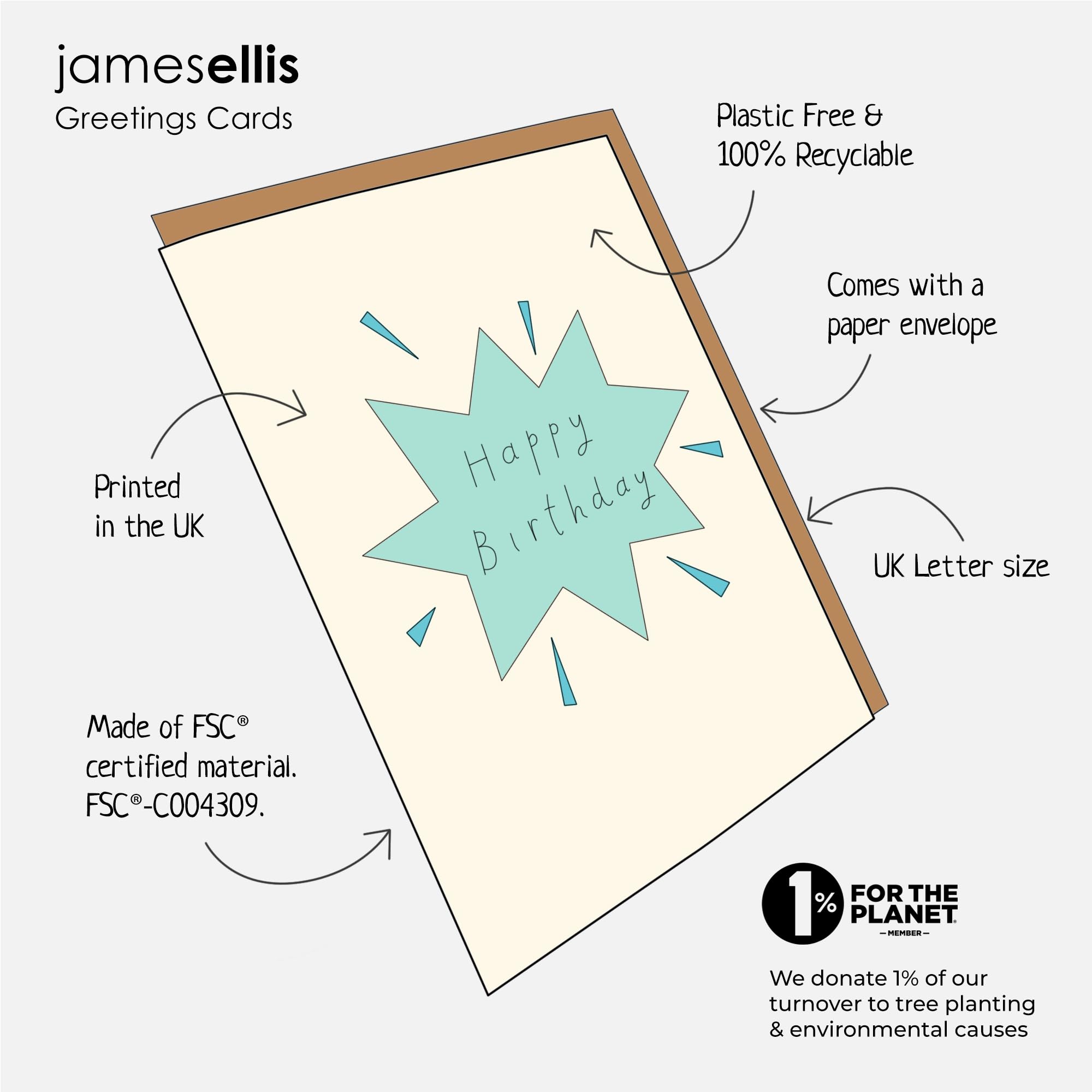 James Ellis Father's Day Card - Gardening Theme Greeting Card for Dad | Perfect for Garden Lovers, Birthday Gifts & Special Occasions