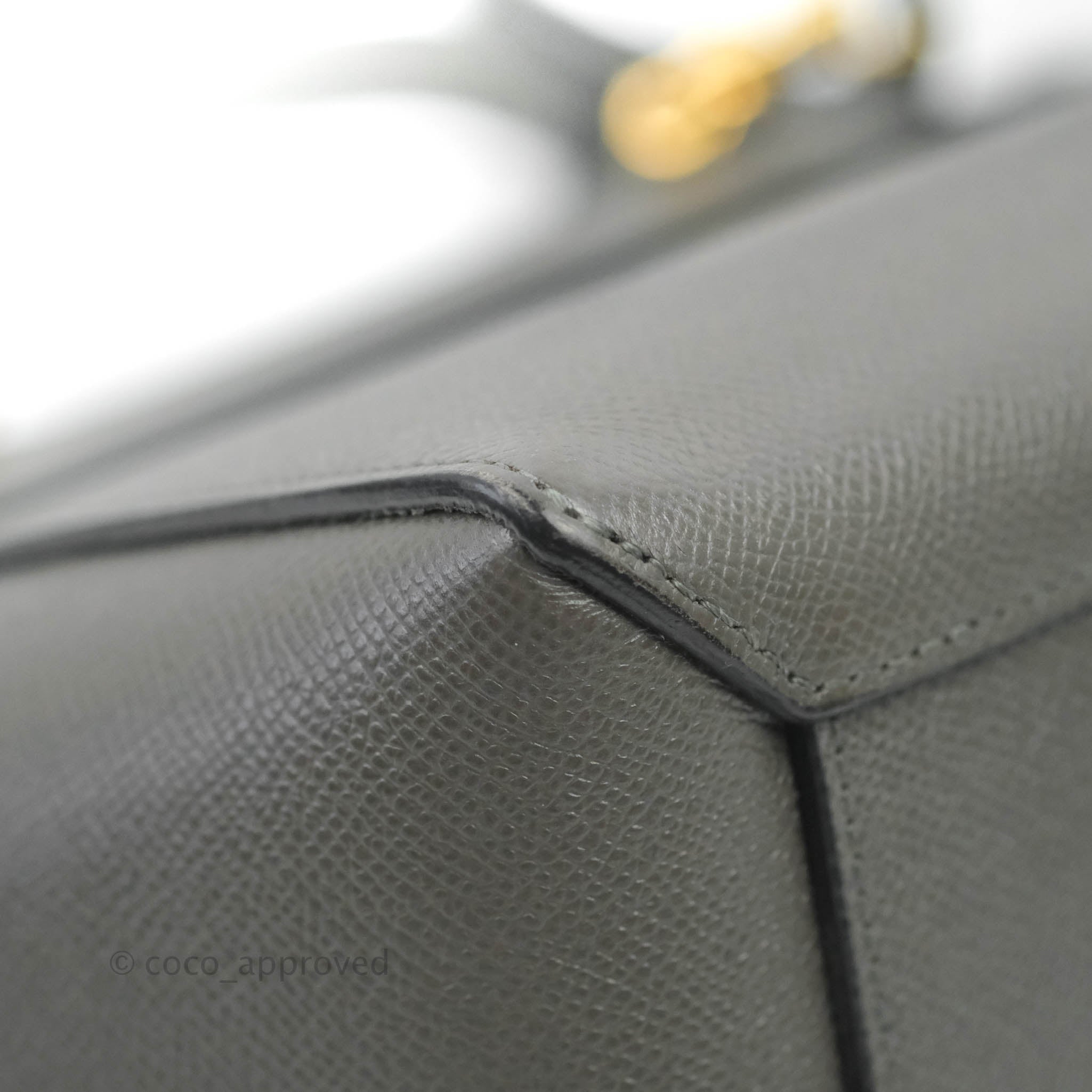 Celine Nano Belt Bag in Grey Grained Calfskin with Gold Hardware - Perfect for Everyday Use, Work & Travel