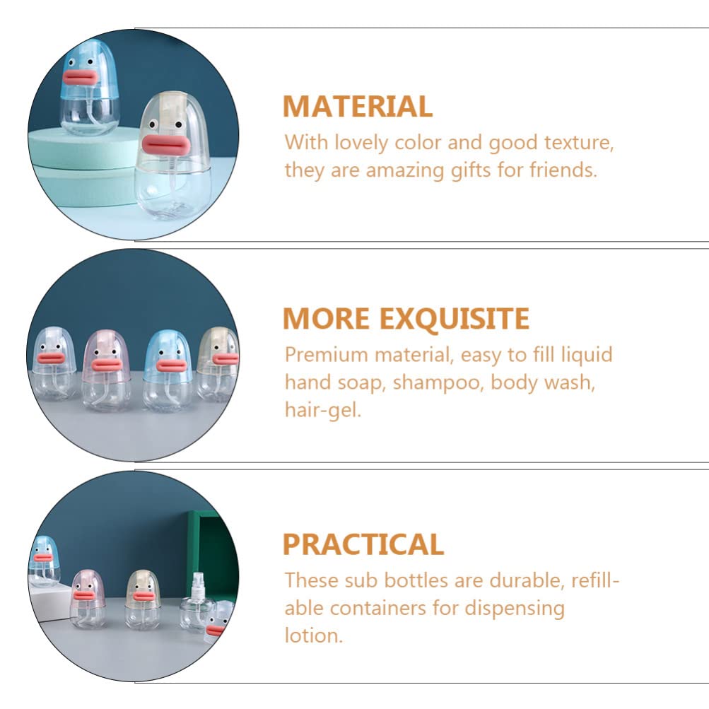 Zerodeko 2 Pack Cute Cartoon Spray Bottles - Travel Size Refillable Plastic Bottles for Toner, Lotion & Essentials - Perfect for Outdoor, Gym, Travel & Home Use