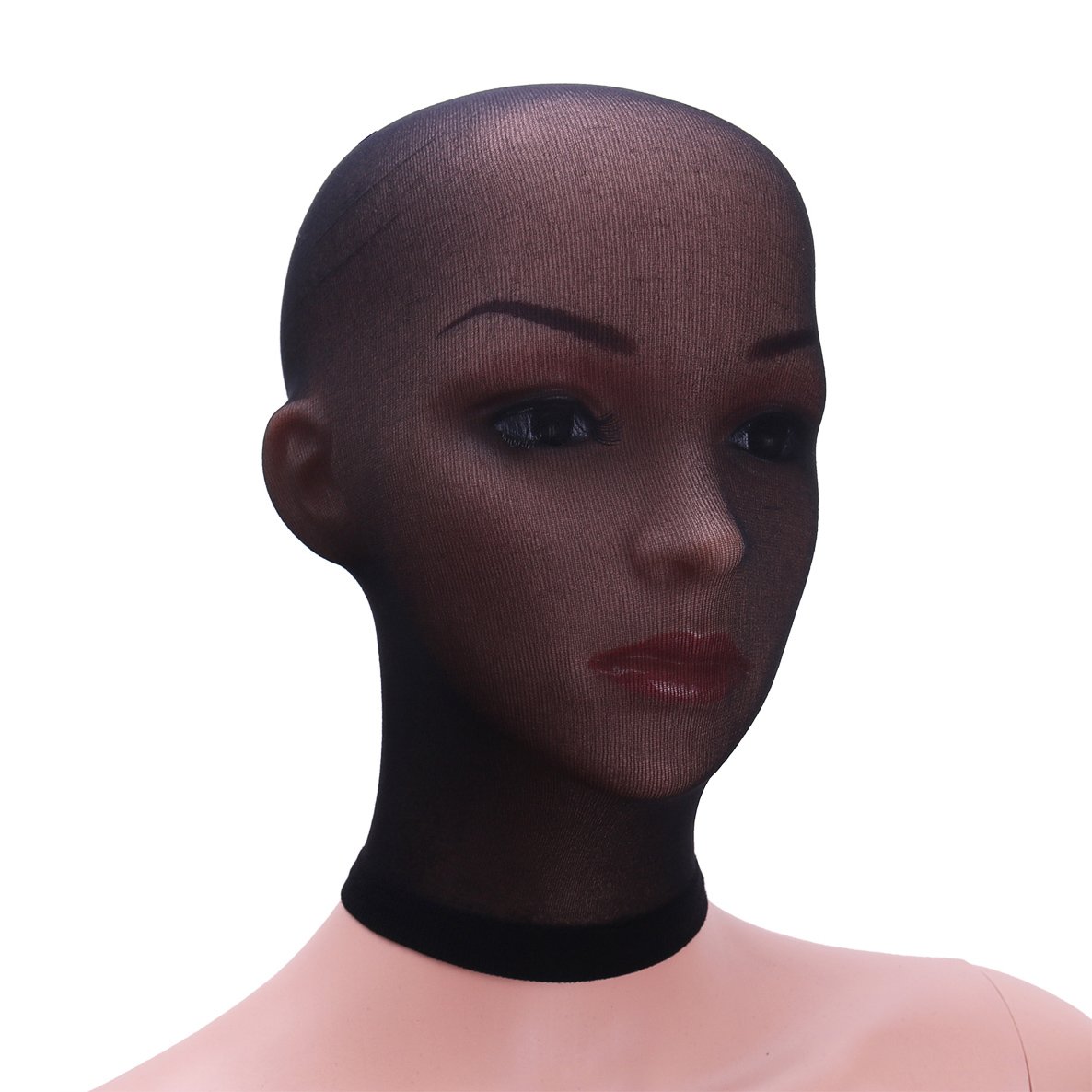Sexy Unisex Sheer Mesh Stockings & Hood Mask - Role Play Costume for Adults - Perfect for Halloween, Cosplay & BDSM Parties