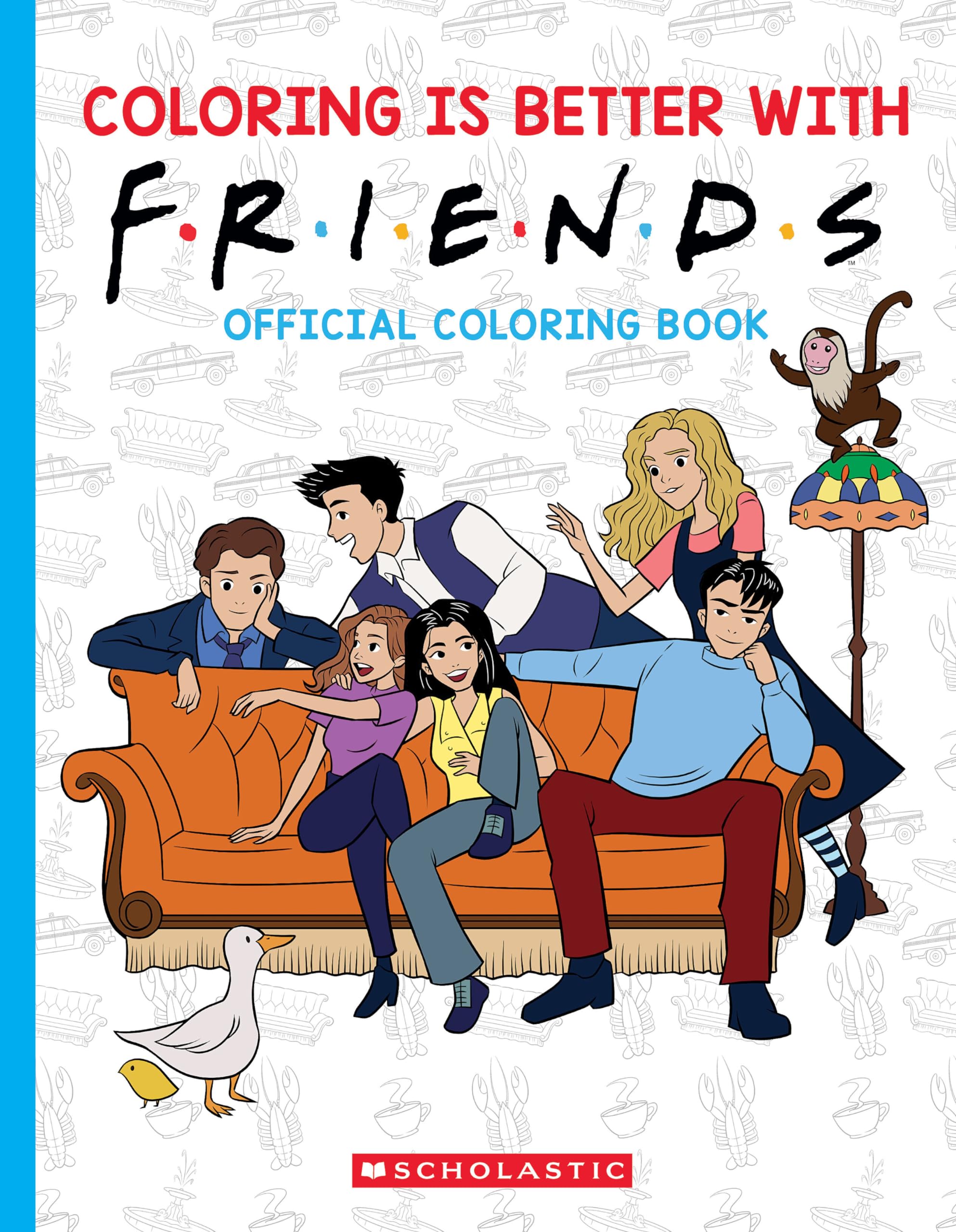 Official Friends TV Show Coloring Book for Adults - Relaxing & Fun Activity with Monica, Rachel, Phoebe, Joey, Chandler & Ross - Perfect for Stress Relief, Gifts & Fan Collectibles