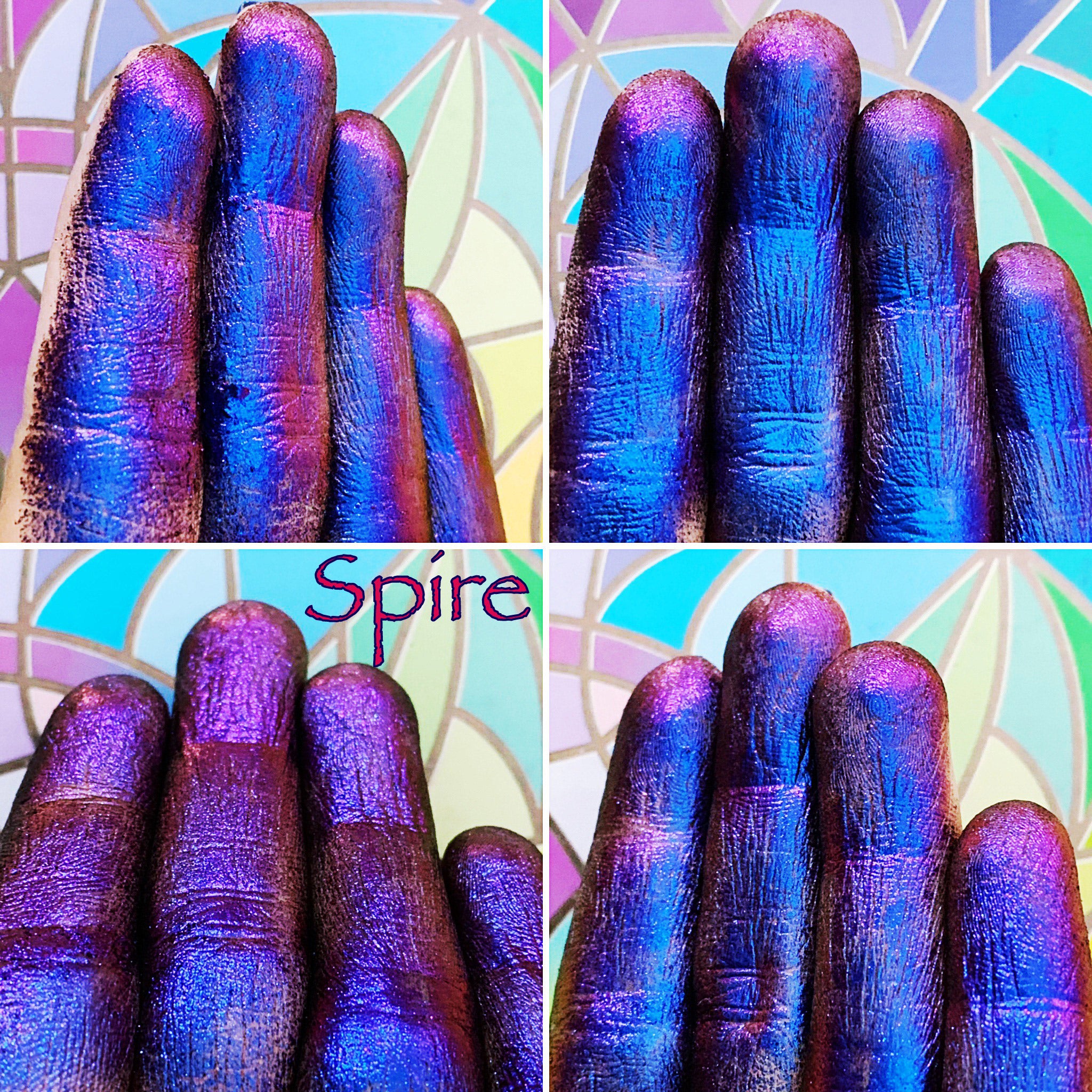 Spire | Multichrome Jewelled Eyeshadow Palette - Long-Lasting Pigmented Makeup for Party, Halloween & Special Occasions