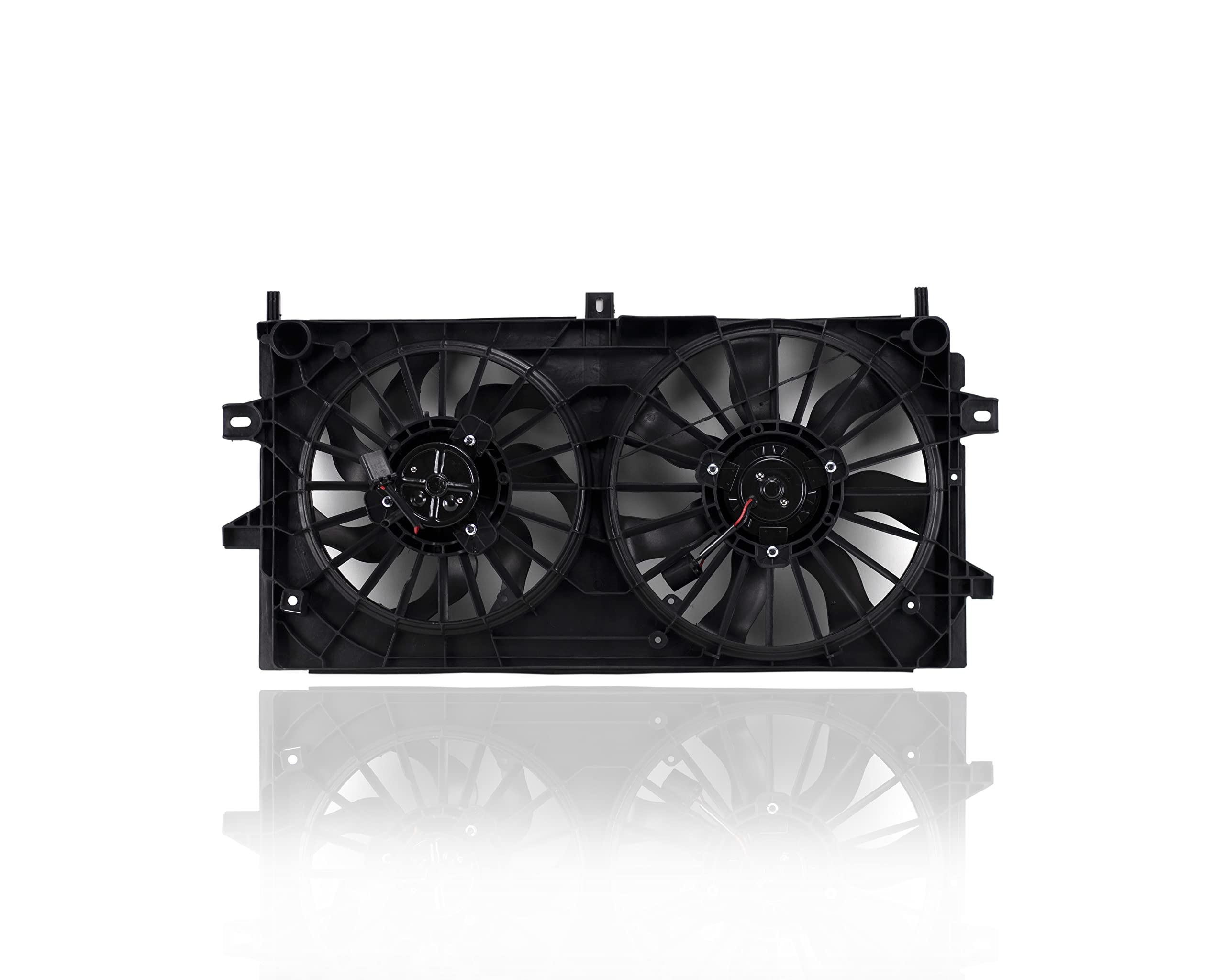 Dual Radiator and Condenser Fan Assembly Replacement for GM3115187 - Compatible with 2006-2011 Chevrolet Impala & Monte Carlo 3.5L/3.9L V6 (Excluding Police Models) | Engine Cooling System Upgrade for Better Performance in Hot Weather