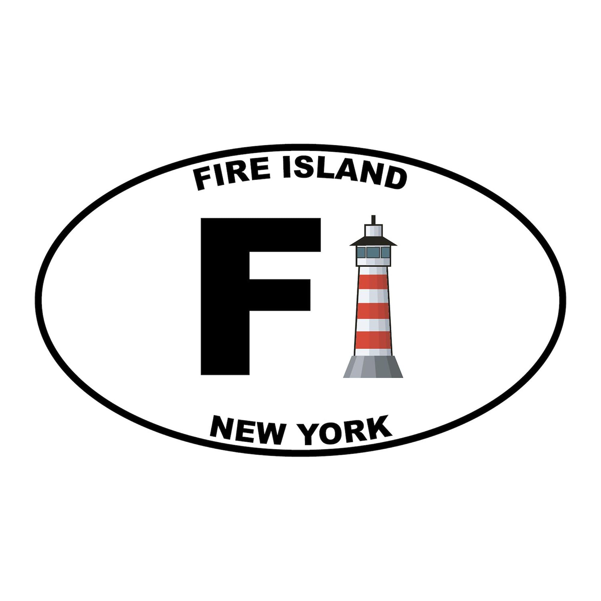 Fire Island Oval Car Bumper Sticker - Waterproof Vinyl Decal for Cars, Trucks & Laptops - Perfect for Beach Lovers, Summer Road Trips & Coastal Lifestyle