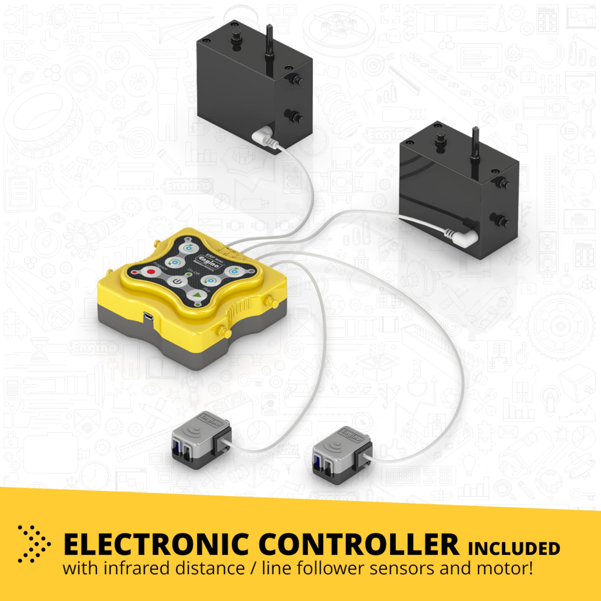 Engino STEM Robotics Kit - Build & Program Bluetooth Robot with Mini ERP & Keiro Software | Educational Coding Toys for Kids 9+ | Perfect for STEM Learning & School Projects
