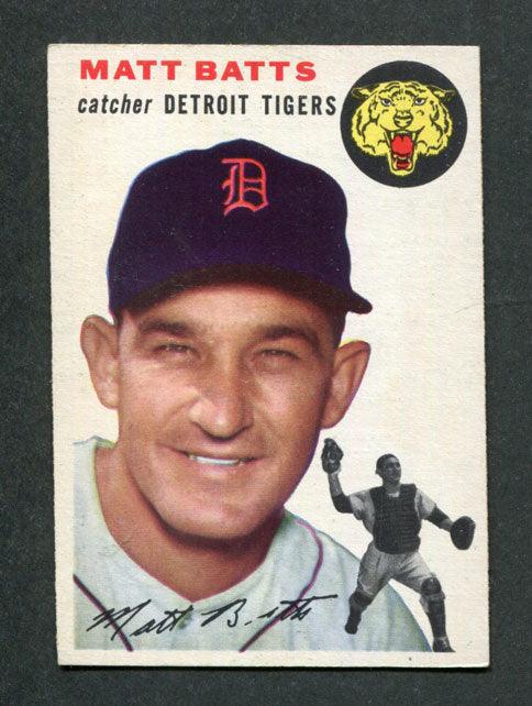 1954 Topps #88 Matt Batts Detroit Tigers Vintage Baseball Card - Perfect for Collectors, Sports Memorabilia & Gift for Baseball Fans