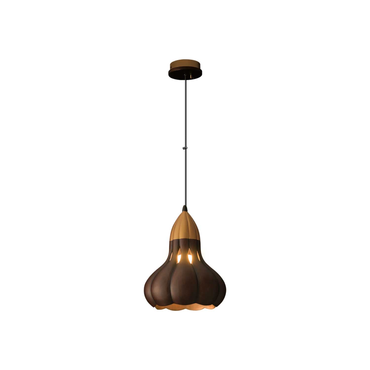 Aubree Wooden Pendant Light - Modern Scandinavian Hanging Lamp for Dining Room, Kitchen Island, Bedroom & Living Room Decor
