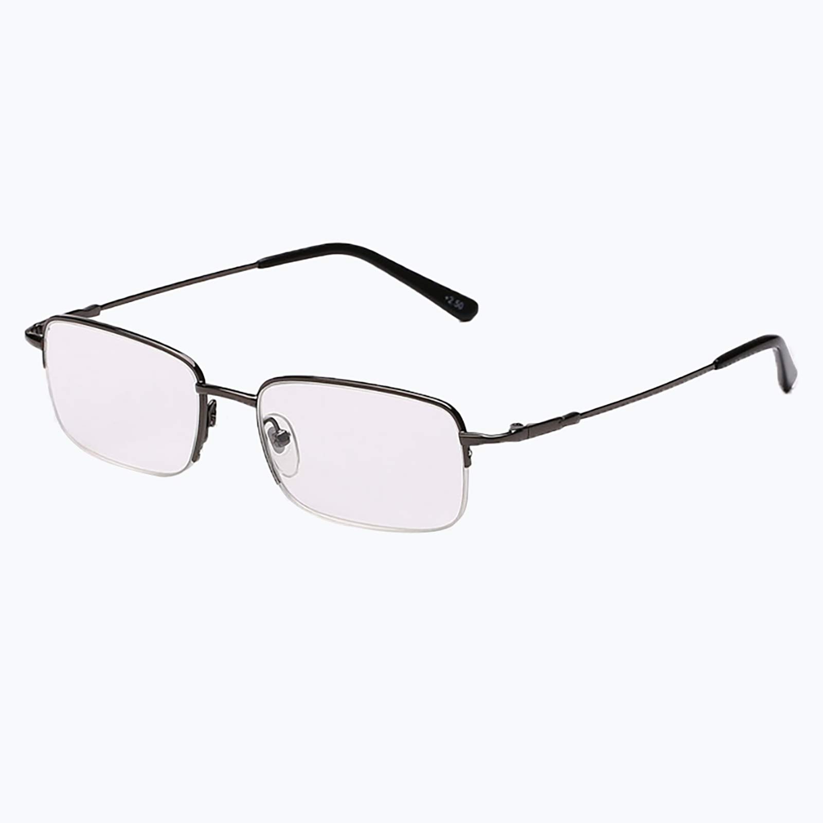 Blue Light Blocking Reading Glasses - Anti-Fatigue HD Resin Lens with UV Protection, Progressive Multifocal for Near & Far Vision, Lightweight & Portable Gunmetal Frames +2.0 Strength - Perfect for Outdoor Reading, Computer Use & Daily Activities