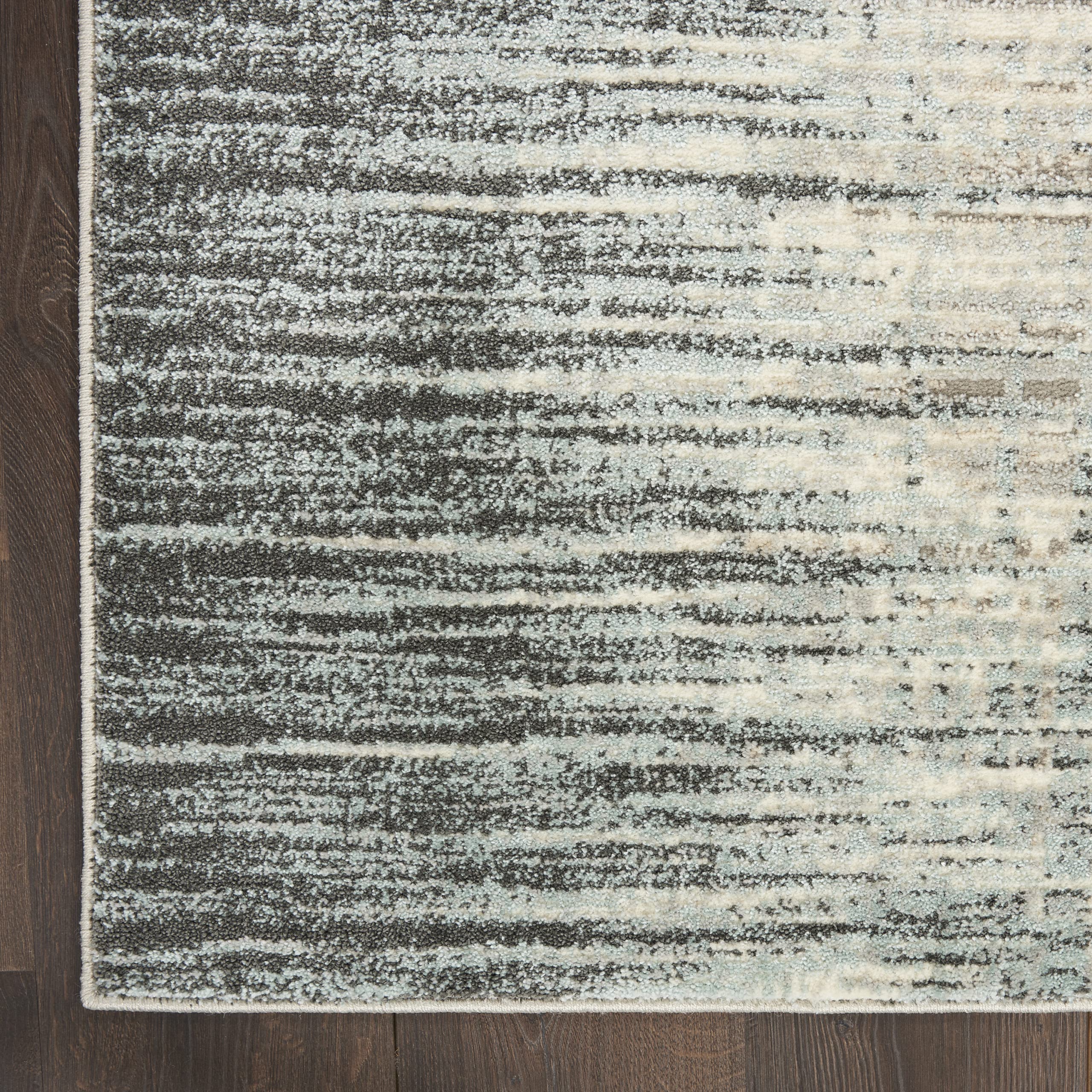 Nourison Soma Modern & Contemporary Teal/Gray 5'3
