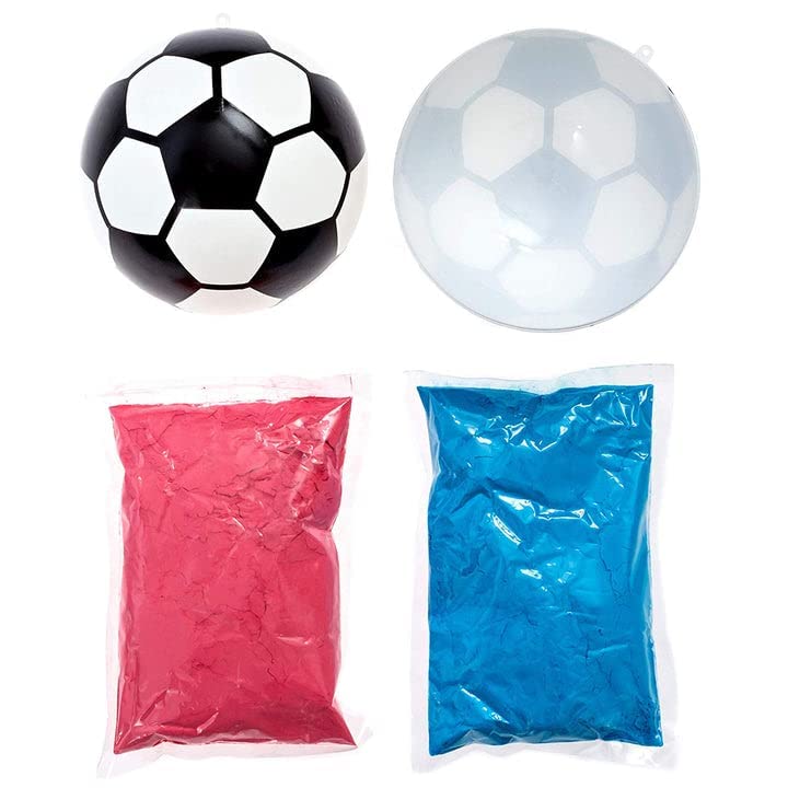 Ultimate Gender Reveal Party Supplies - Soccer Ball with Blue & Pink Powder Kit | Non-Transparent Baby Shower Decorations | Perfect for Gender Reveal Parties, Baby Showers & Celebrations