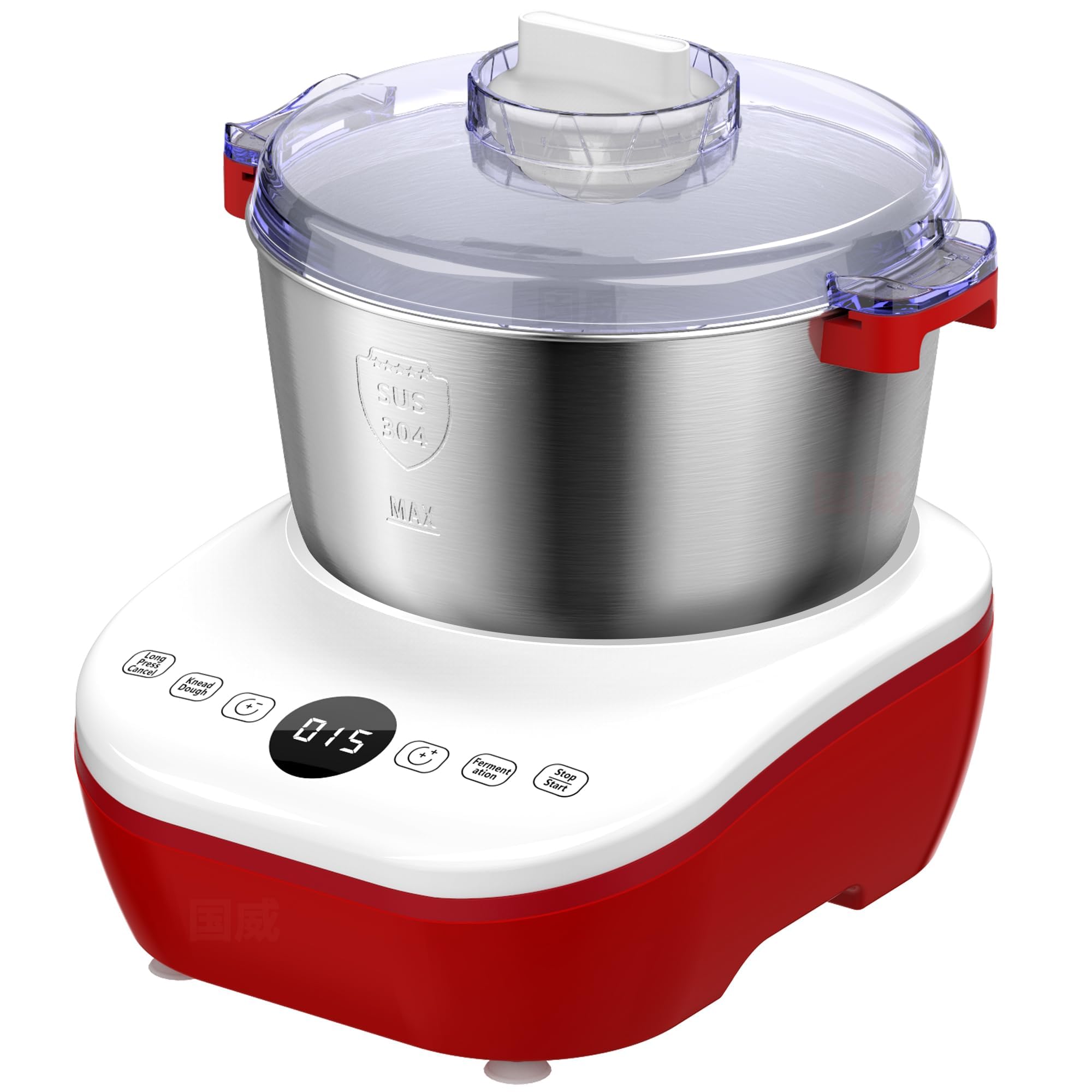 Electric Dough Mixer Machine 5L(5.2QT) with Fermentation Function - 304 Stainless Steel Bowl, Digital Timer - Perfect for Pizza, Bread, Cookies - Ideal for Home Baking & Christmas Gifts