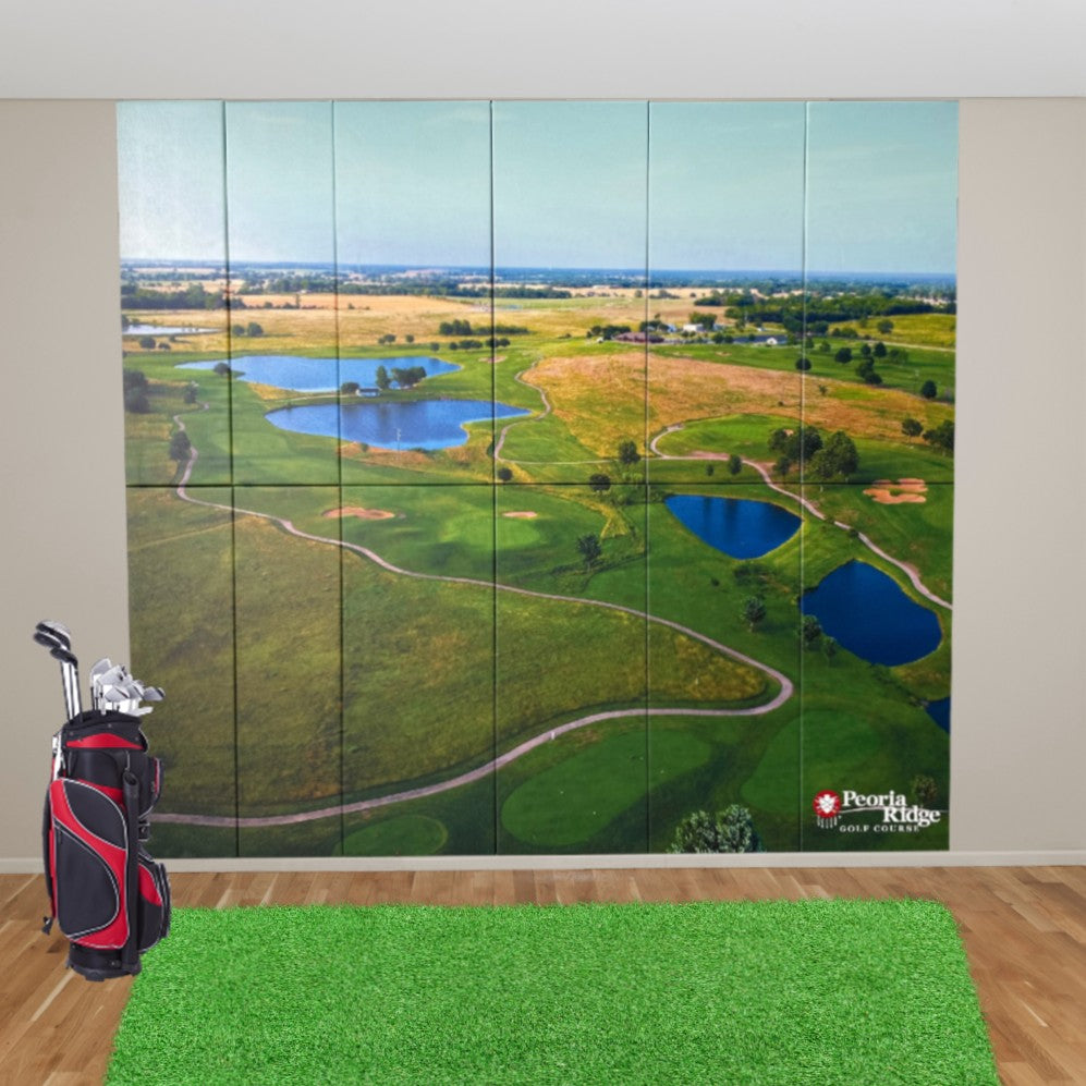 12' Tall Golf Simulator Wall & Ceiling Impact Pads - Premium Indoor Practice Setup for Home & Commercial Use - Perfect for Backyard, Garage & Golf Training Centers