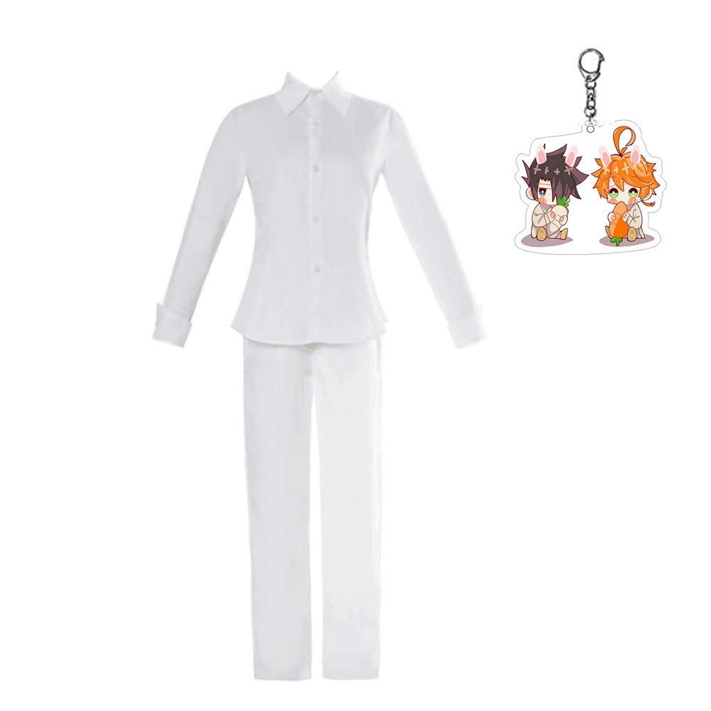 IPLD Norman Costume - The Promised Neverland Anime Cosplay Outfit Set with Top, Pants & Keychain | Perfect for Halloween, Comic Con & Anime Conventions