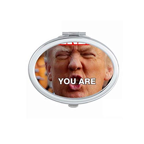 DIYthinker Funny Angry Face Mirror - Portable Folding Double-Sided Makeup Mirror for Travel, Home & Cosmetics (Great Gift Idea)