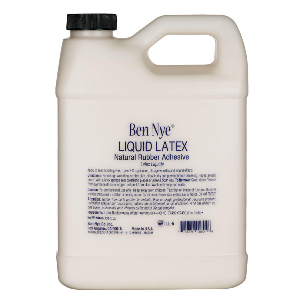 Ben Nye Liquid Latex - Professional Special FX Makeup for Halloween, Cosplay & Theater - Waterproof Latex for Prosthetics, Scars & Wounds - Perfect for DIY Costumes & Special Effects