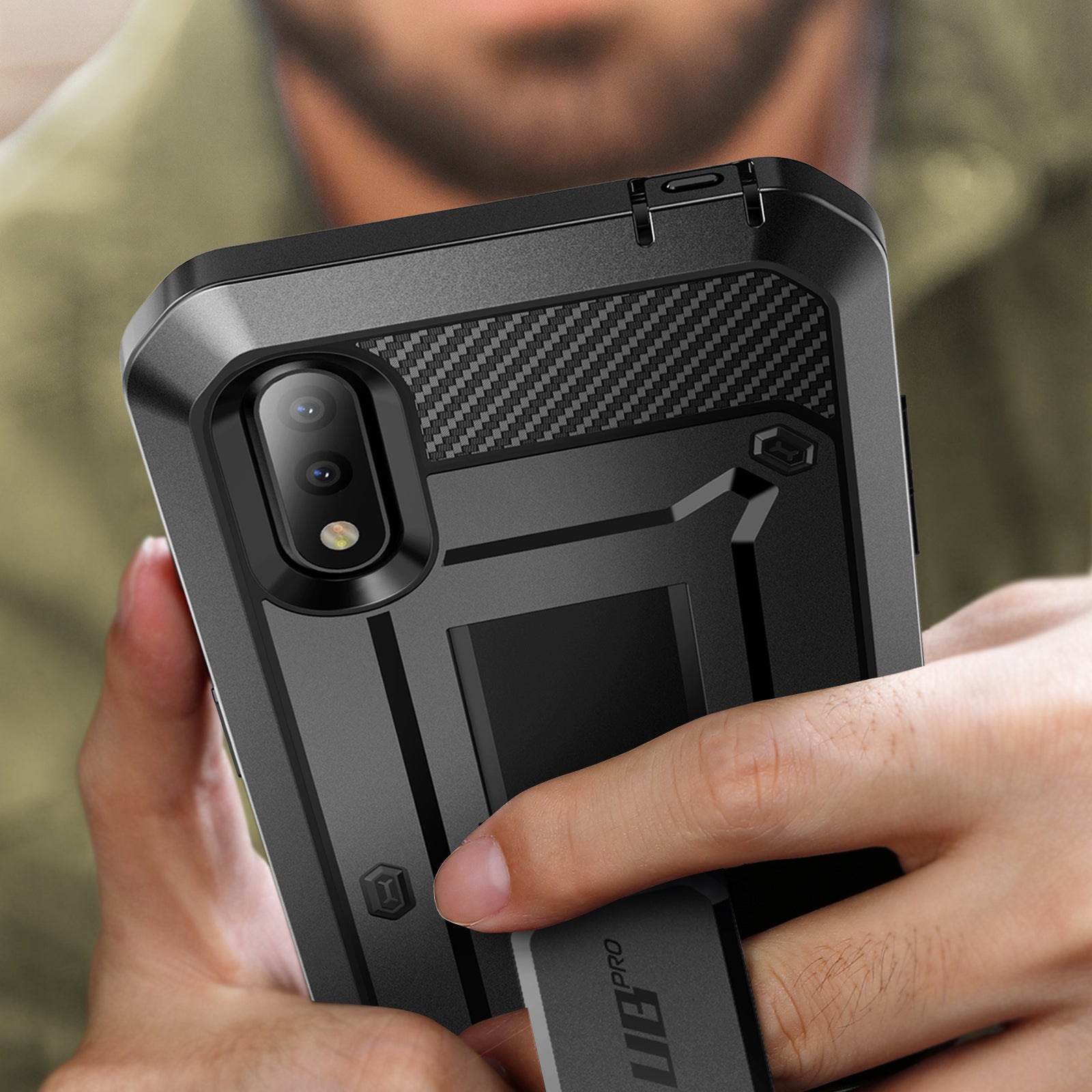 Samsung Galaxy A01 Unicorn Beetle Pro Rugged Holster Case - Heavy Duty Shockproof Cover with Belt Clip - Perfect for Construction, Outdoor Adventures & Everyday Protection (Black)