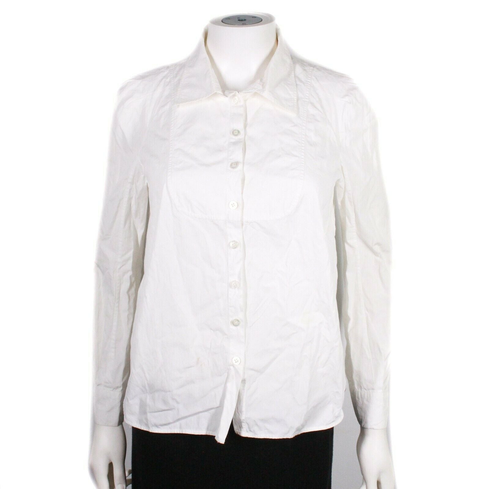 Louis Vuitton Women's White Button Down Shirt Size 36 (US 4) - Elegant Office Wear & Casual Chic Outfits