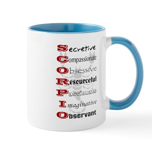 White/Blue Inside - Scorpio Mugs