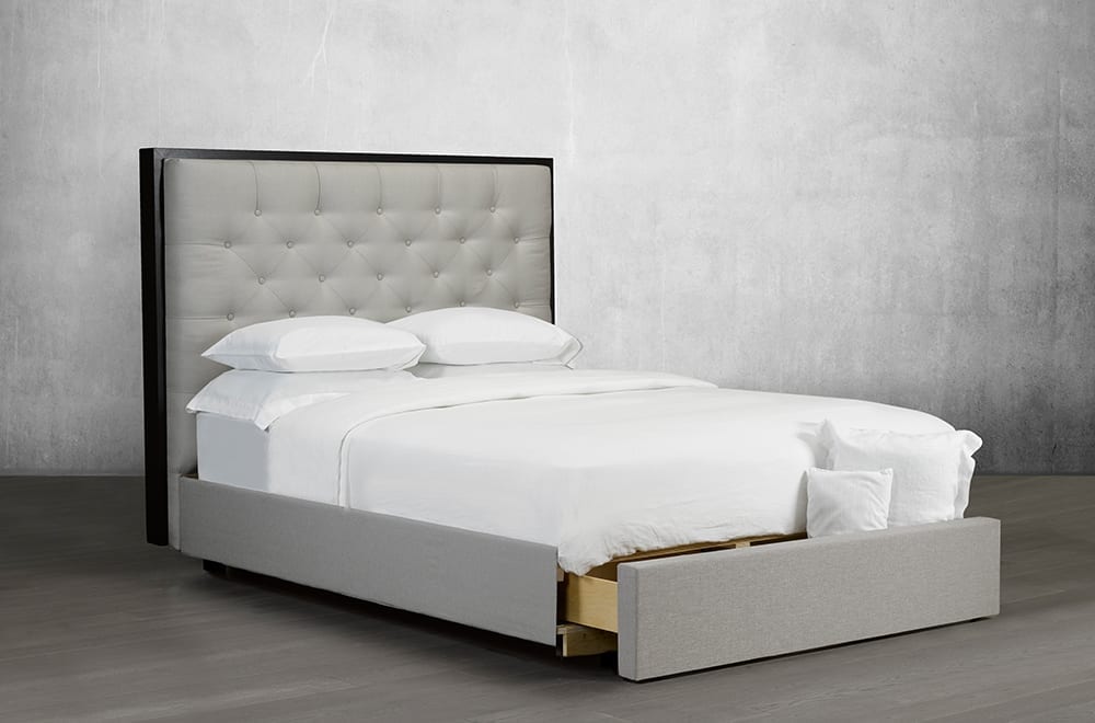 Canadian Made Ashe Platform Bed - Solid Wood Frame, Queen Size, Modern Minimalist Design - Perfect for Bedroom, Guest Room, and Small Space Living