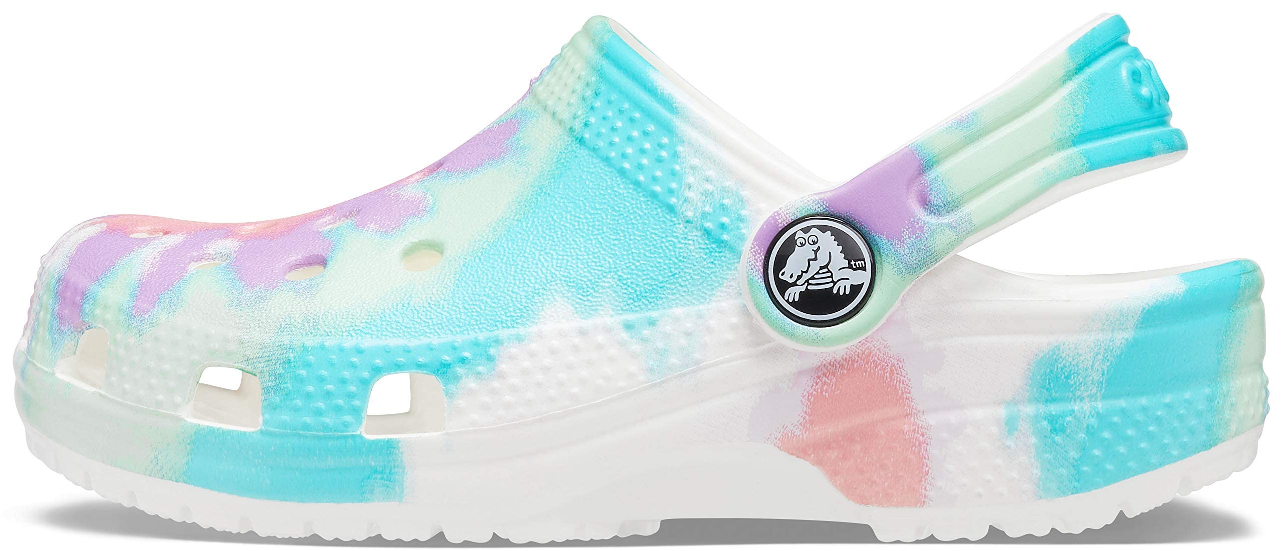 Crocs Kids' Classic Tie Dye Clogs | Comfortable Slip-On Water Shoes for Boys & Girls | Perfect for Beach, Pool & Outdoor Play