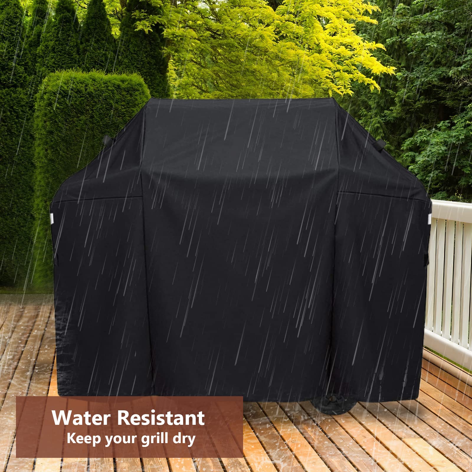 51 Inch Heavy Duty BBQ Grill Cover for Weber Spirit 300 & Spirit II 300 Series (E310, E315, E330) - All-Weather, UV Resistant, Fade Proof Gas Grill Protection - Perfect for Backyard BBQs, Patio Parties & Outdoor Cooking