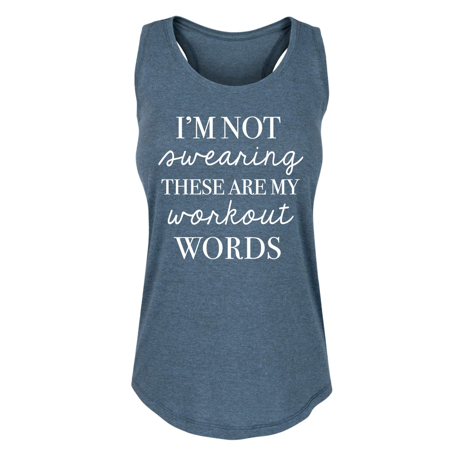 Women's Racerback Workout Tank Top - Breathable Fitness Shirt for Running & Gym - Instant Message Design