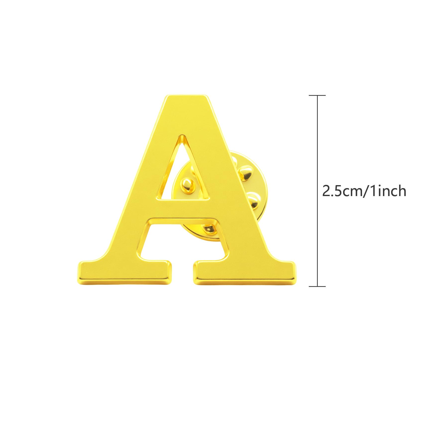10-Pack Gold Plated A-Z Initial Letter Brooches - Personalized Name Pins for Women & Men | Elegant Gift for Weddings, Parties & Fashion Accessories