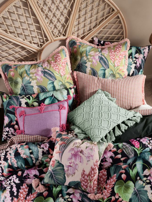 Linen House Hannah Orchid Cushion - Soft Floral Decorative Throw Pillow for Sofa, Bed & Home Decor - Perfect for Living Room, Bedroom & Nursery Accents
