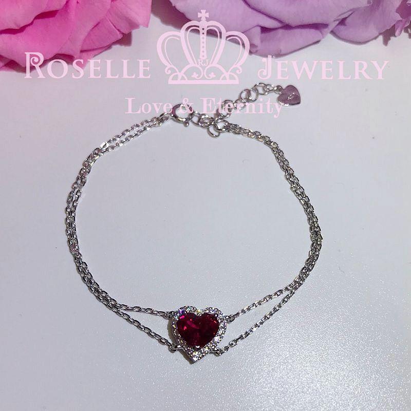 Heart Shape Halo Bracelet BS11 - Sterling Silver Cubic Zirconia Charm Bracelet for Women - Perfect for Valentine's Day, Anniversary Gifts & Romantic Occasions