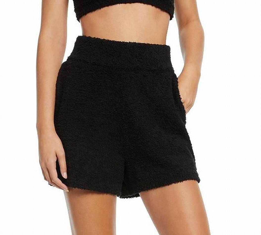 INC Women's High Rise Culpos Shorts - Black (Medium) | Comfortable Stretchy Denim Shorts for Summer, Casual Outings & Beach Vacations