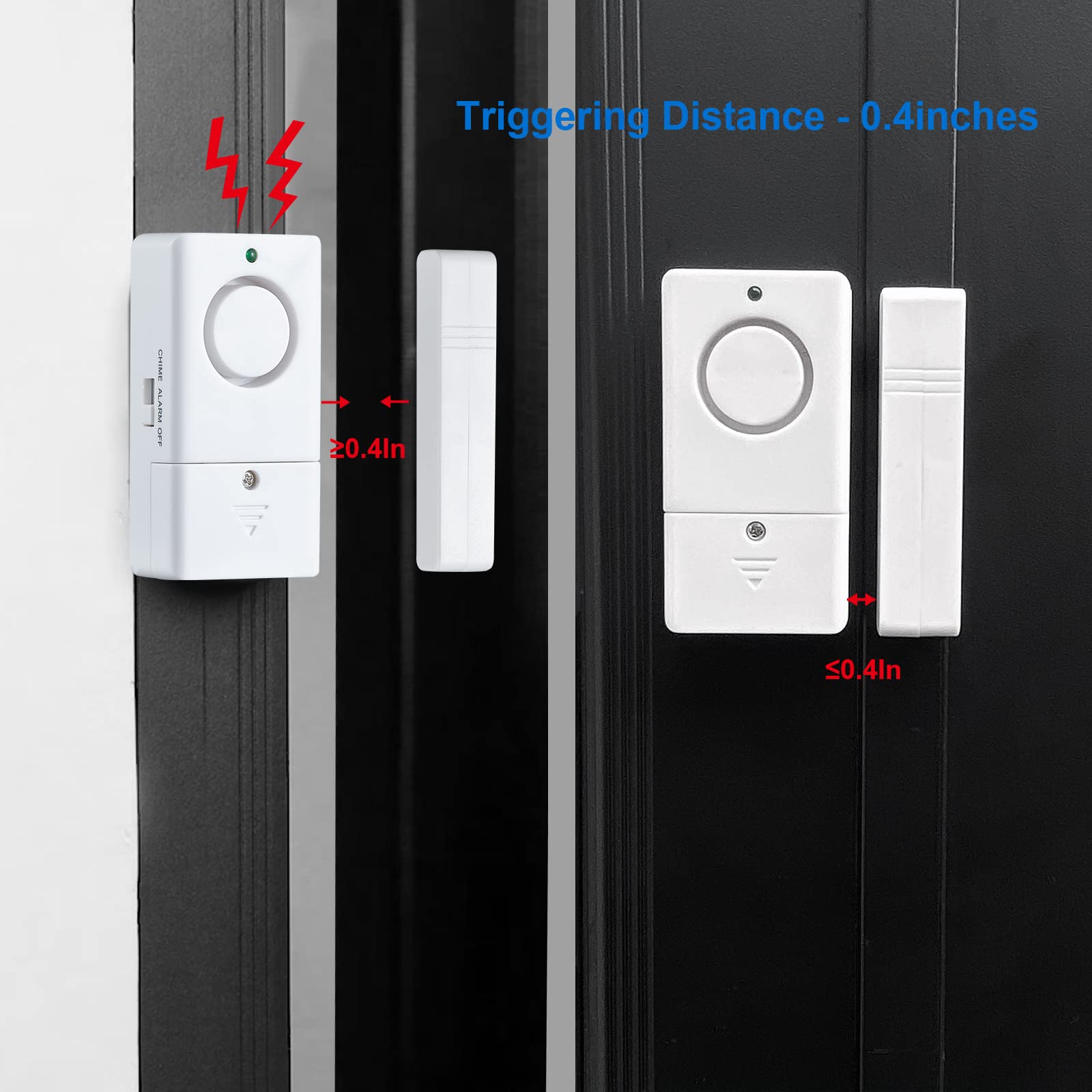 120DB Loud Door and Window Alarm for Home Security - 6 Pack Child Safety Alarm with Instant Alert for Doors Opening - Ideal for Kids Safety, Pool Security & Entry Protection