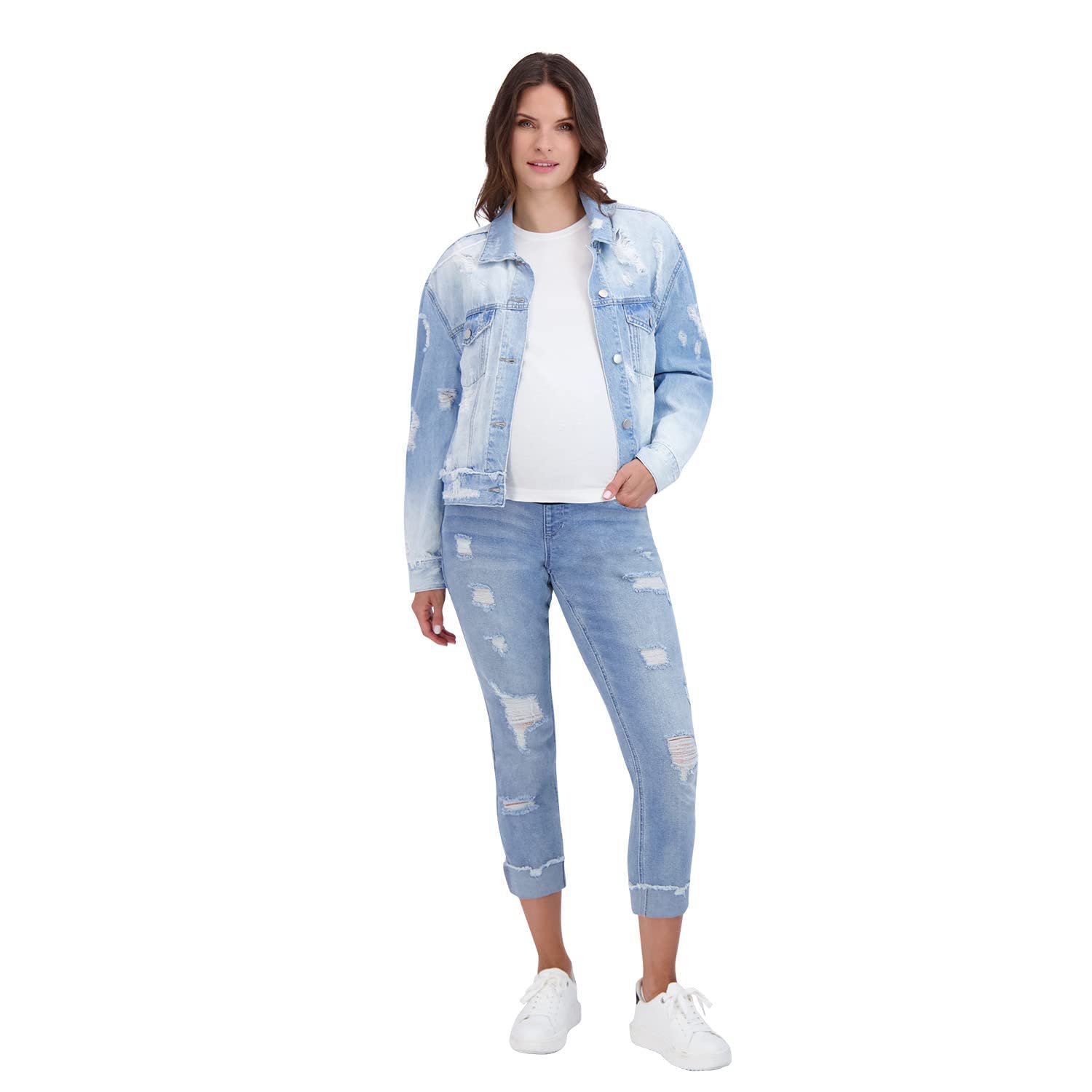 Savi Parker Women's Maternity Jeans Over The Belly - Stretch Comfort Pregnancy Pants for All Seasons, 26.5