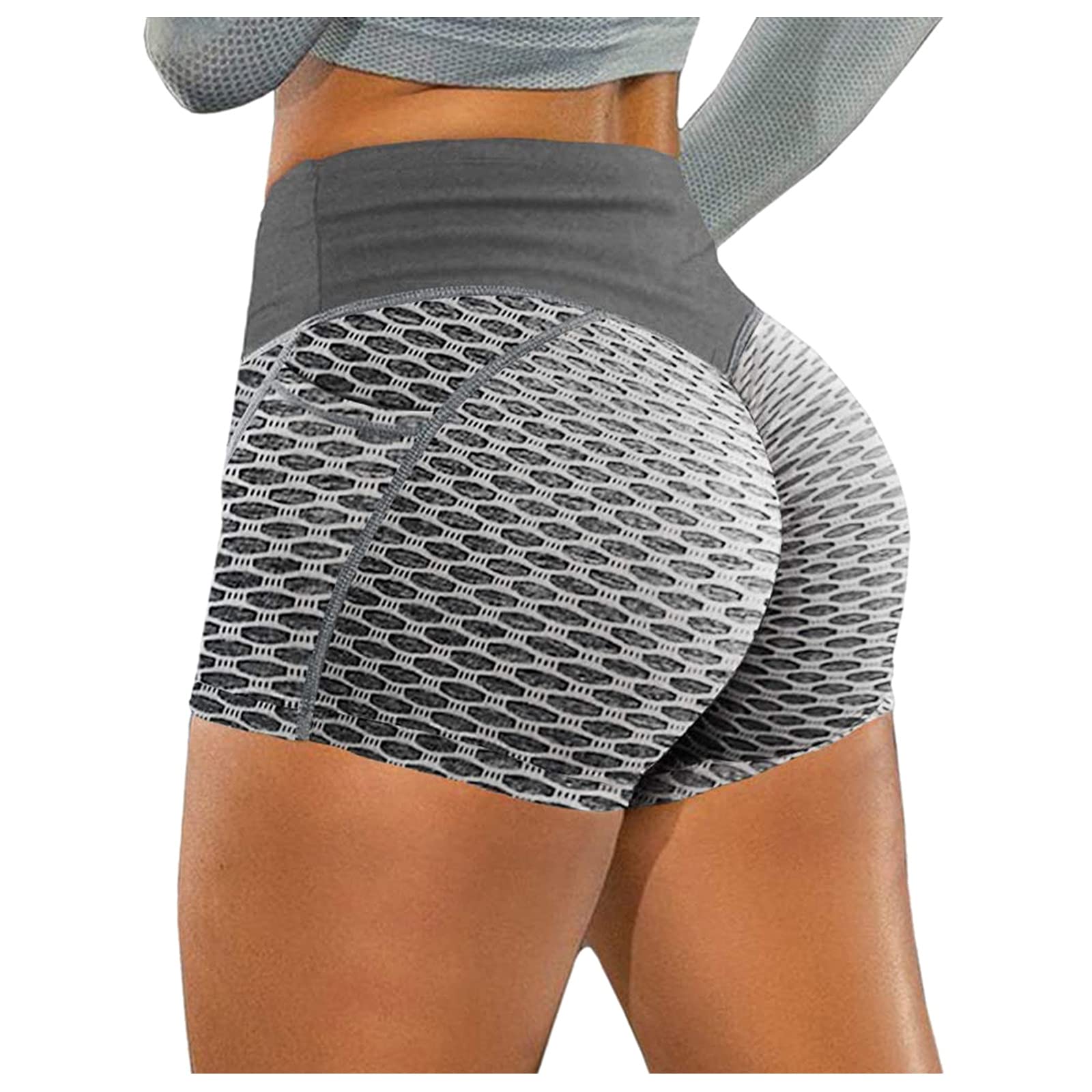 Women's High Waist Yoga Shorts - Gym & Running Workout for Active Lifestyle