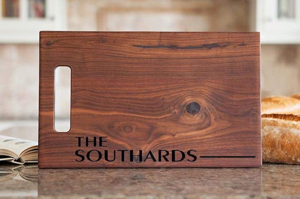 Personalized Wooden Cutting Board - Custom Engraved Wedding Gift for Couples, Housewarming Gift for New Homeowners (11
