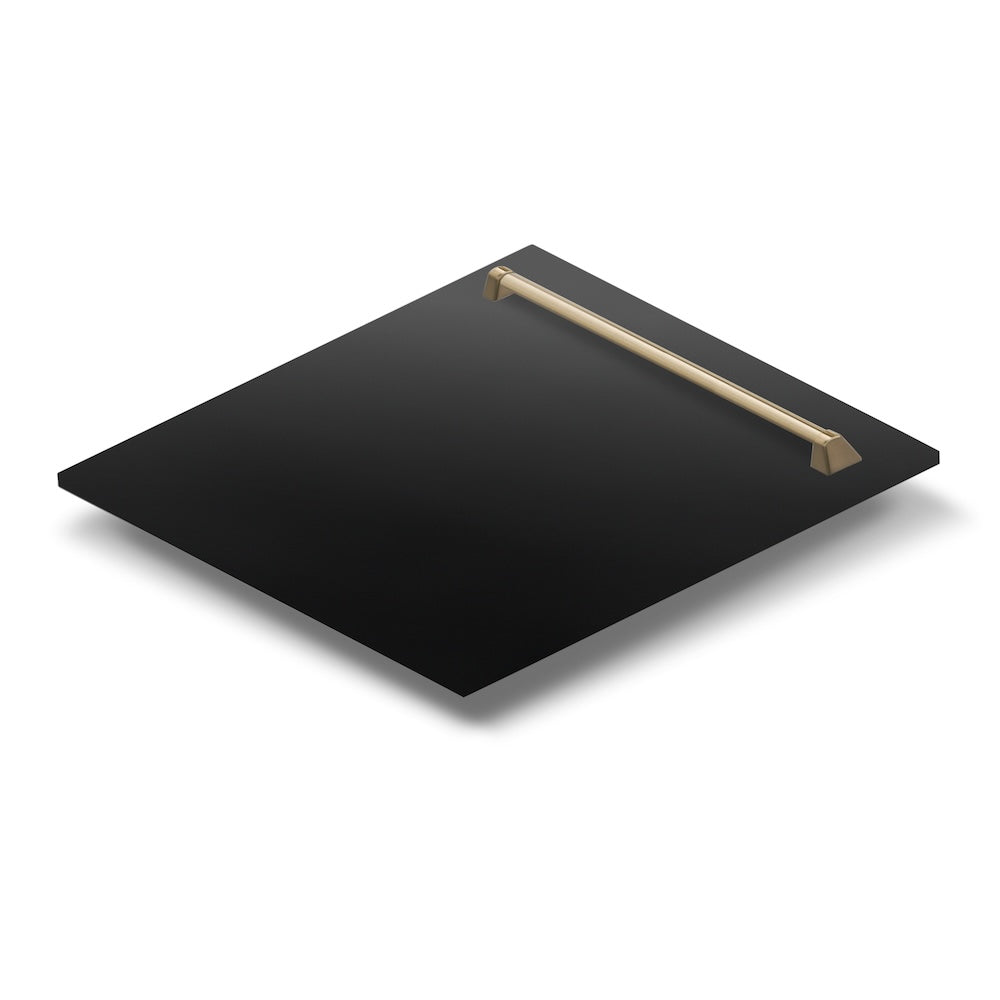 ZLINE Autograph Edition 24 Inch Black Stainless Steel Tallac Dishwasher Panel with Accent Handle (DPVZ BS 24) - Perfect for Modern Kitchens and Luxury Home Appliances