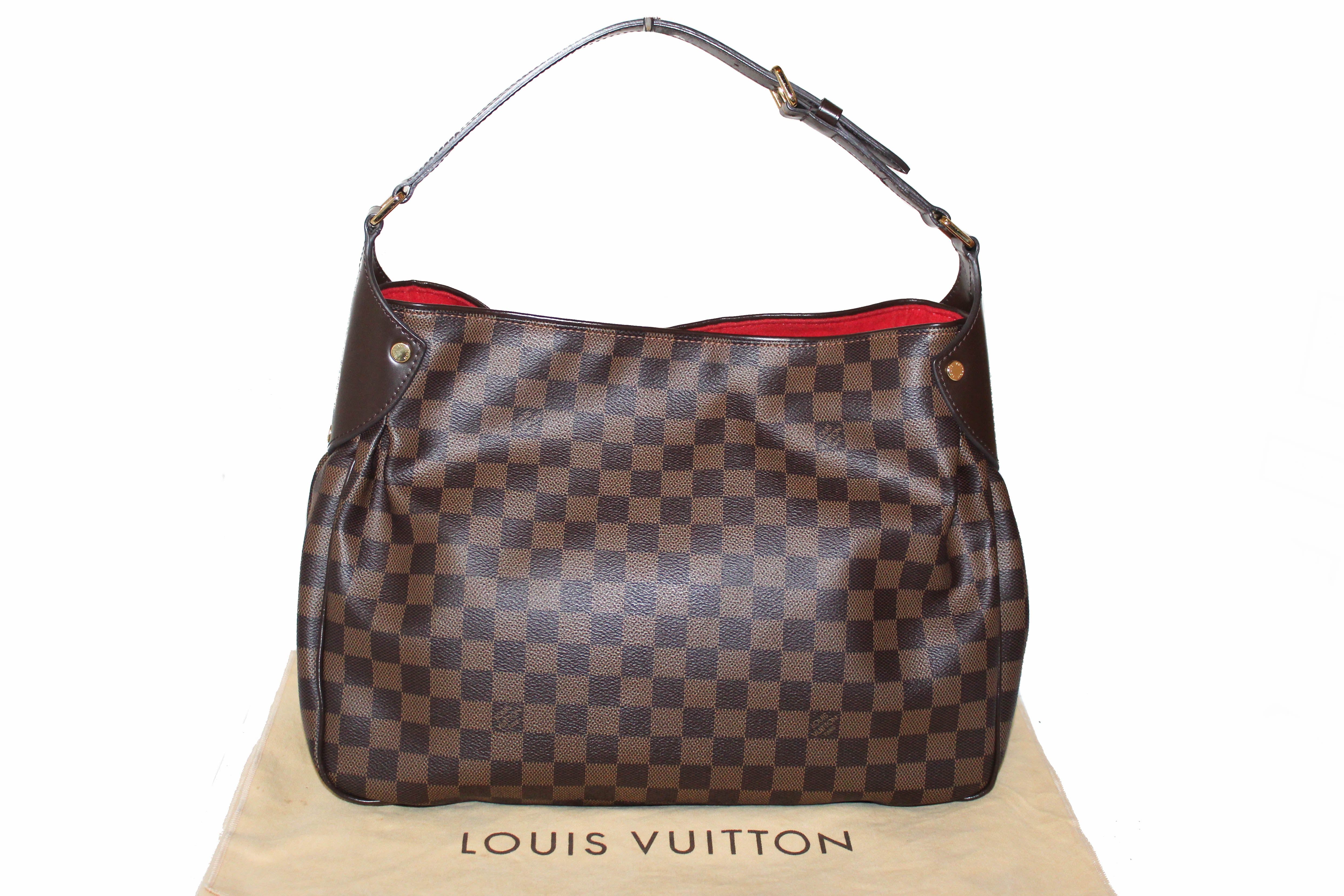 Authentic Louis Vuitton Damier Ebene Canvas Reggia Shoulder Bag for Women - Luxury Crossbody Purse with Adjustable Strap, Perfect for Work, Travel & Everyday Use