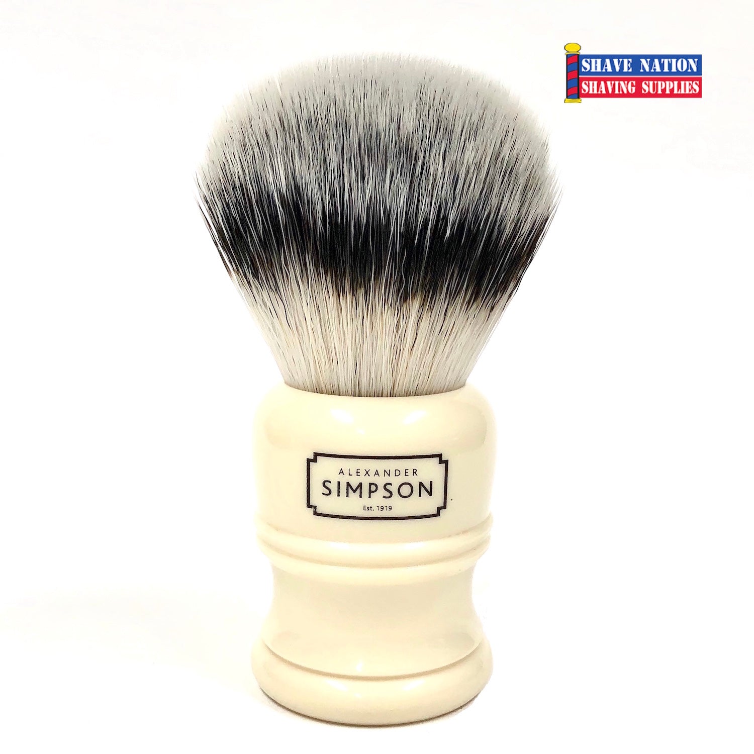 Simpsons Trafalgar Synthetic Shaving Brush for Men - Premium Soft Bristles for Smooth Shaving - Perfect for Wet Shaving, Travel & Grooming Kits