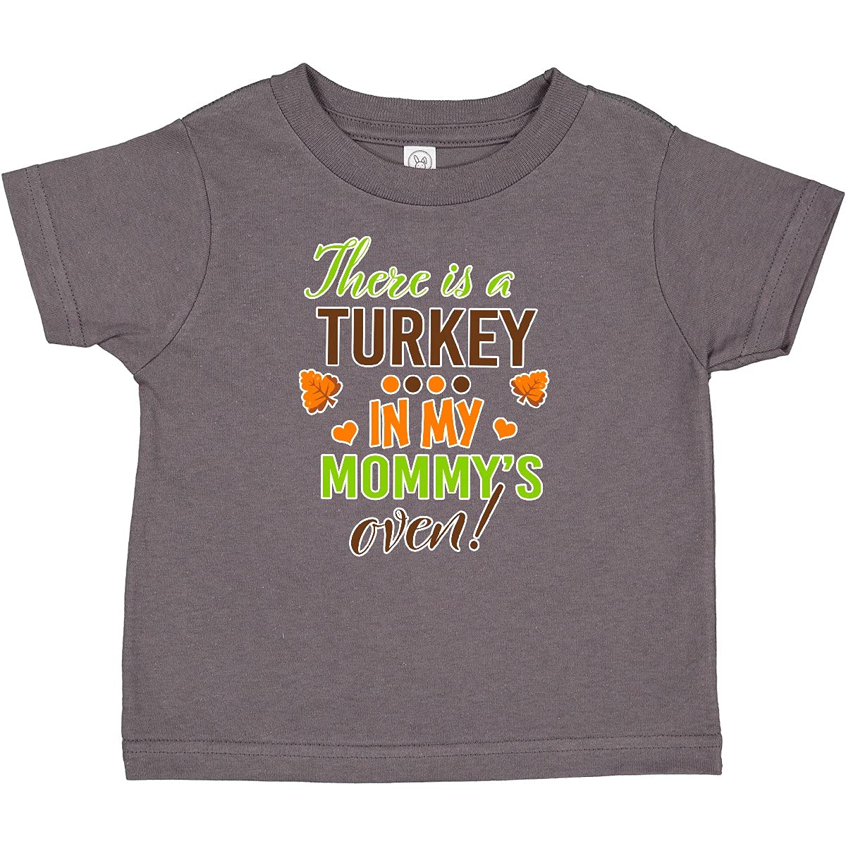 Inktastic 'There is a Turkey in My Mommy's Oven' Funny Baby T-Shirt - Cute Thanksgiving Outfit for Infants & Toddlers - Perfect for Family Gatherings & Holiday Photos