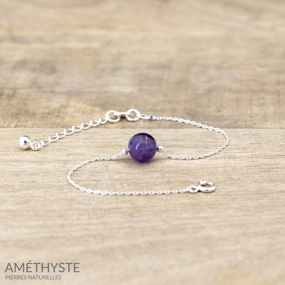 Natural Amethyst Crystal Healing Bracelet for Women - Spiritual Energy Protection, Stress Relief & Chakra Balancing - Perfect for Meditation, Yoga & Daily Wear